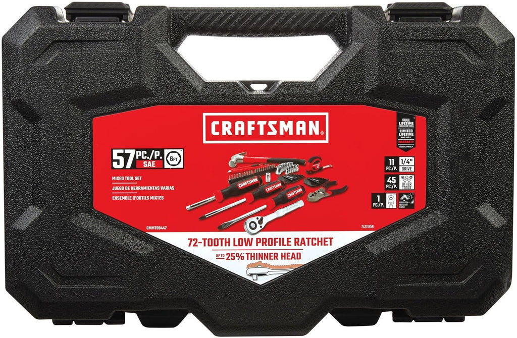 CRAFTSMAN CMMT99447 57-Piece Mechanics and Household Tool Set – Polished – product detail