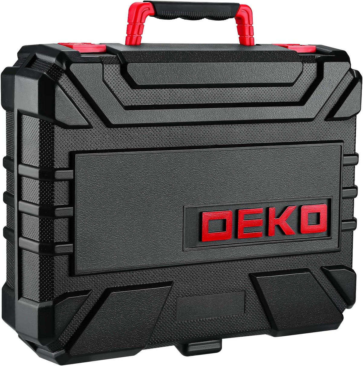 DEKOPRO 126-Piece Cordless Drill and Hand Tool Set – Red – product detail