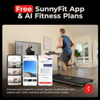Sunny Health & Fitness SF-T723030 Walking Treadmill – Gray – product detail