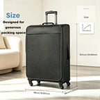 LeapVerse 28INCH-BLACK Suitcase – 28INCH, Black – product detail