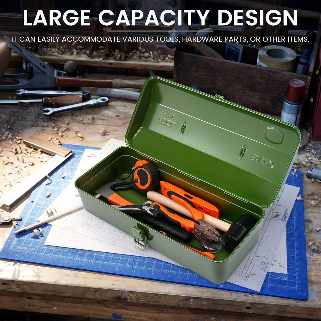 NEMTMCUA 15-Inch Metal Tool Box – green – product detail