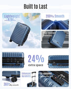 LIGHT FLIGHT LF4105006 Carry-On Suitcase – 20 Inch, Blue – Blue / 20 Inch – product detail