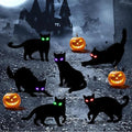 LCHUANG H-HG-RC 6-Piece Lighted Black Cat Halloween Yard Stake Set – Black