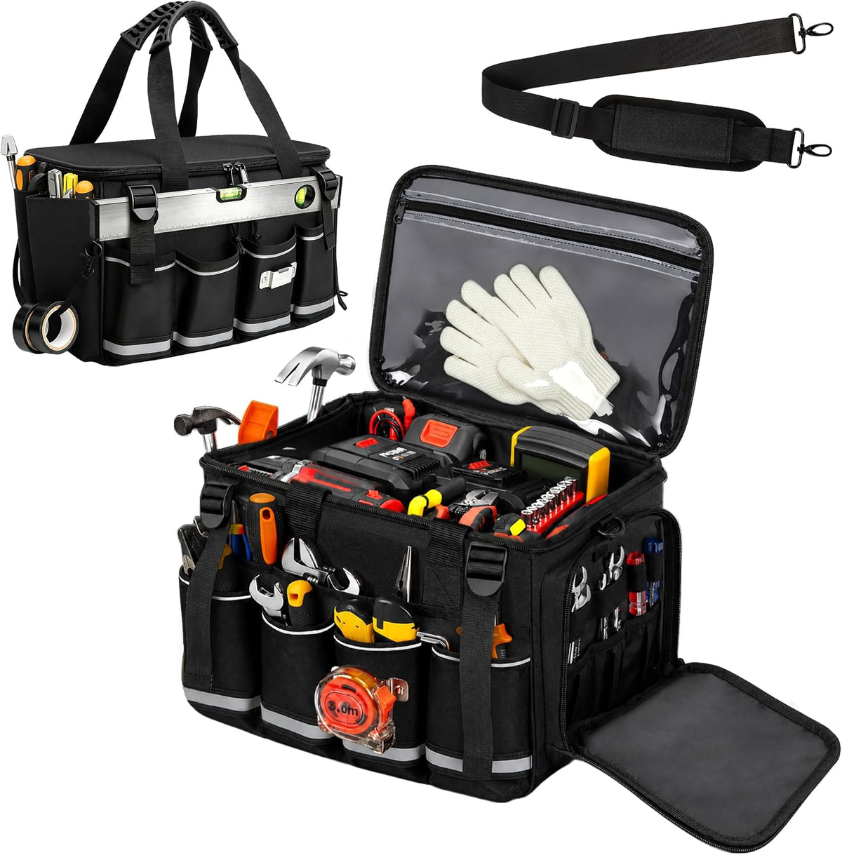 Wigojoy 250612 Wide-Mouth Tool Bag – Khaki or Black