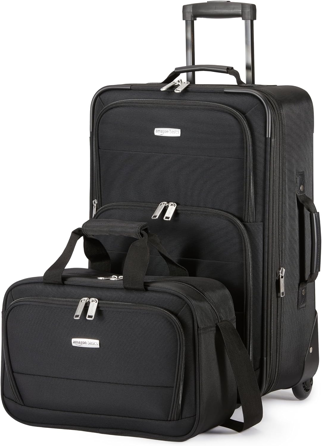 Amazon Basics Softside Luggage Set, 23-Inch Suitcase & 15-Inch Tote