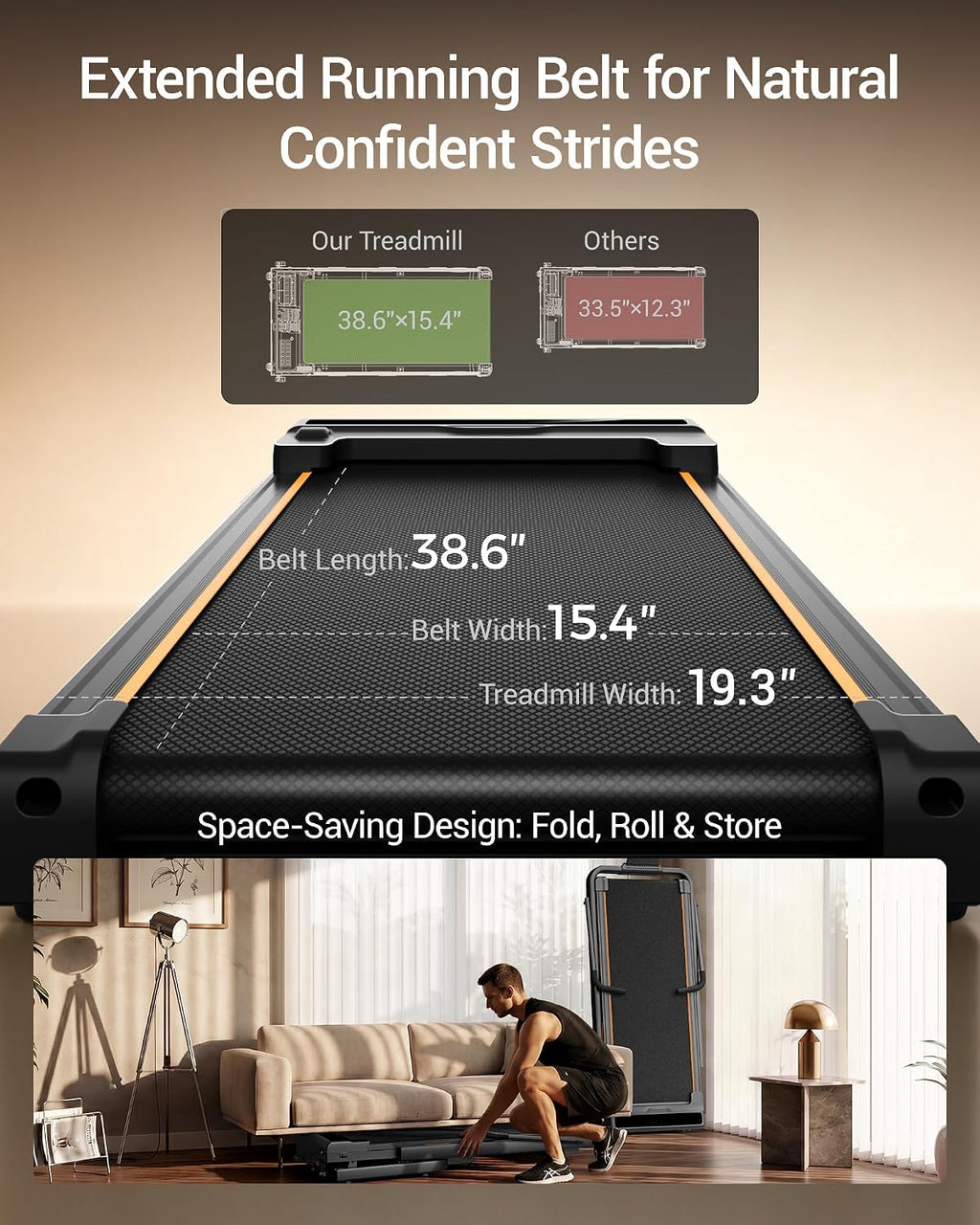 LONTEK X5FD Walking Treadmill – Coal Black – product detail