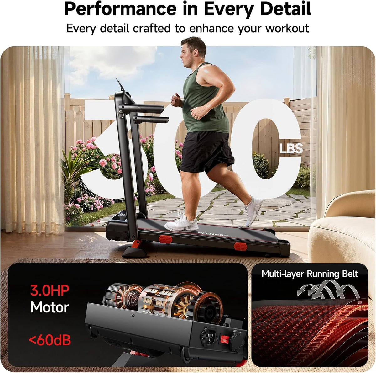 RHYTHM FUN CP03 Walking Treadmill – Matte Black – product detail