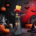GIFTFIND 10080 9-Foot Halloween Pumpkin & Witch Inflatable – 9ft Pumpkin Man – product detail