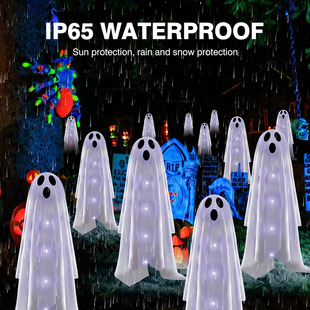 Betrihyes BTBGCW01 6-Pack Solar Halloween Ghost Path Lights – Cold White – product detail