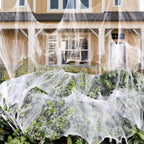 ZPISF Stretchable Halloween Cobwebs with 30 Spiders, Large