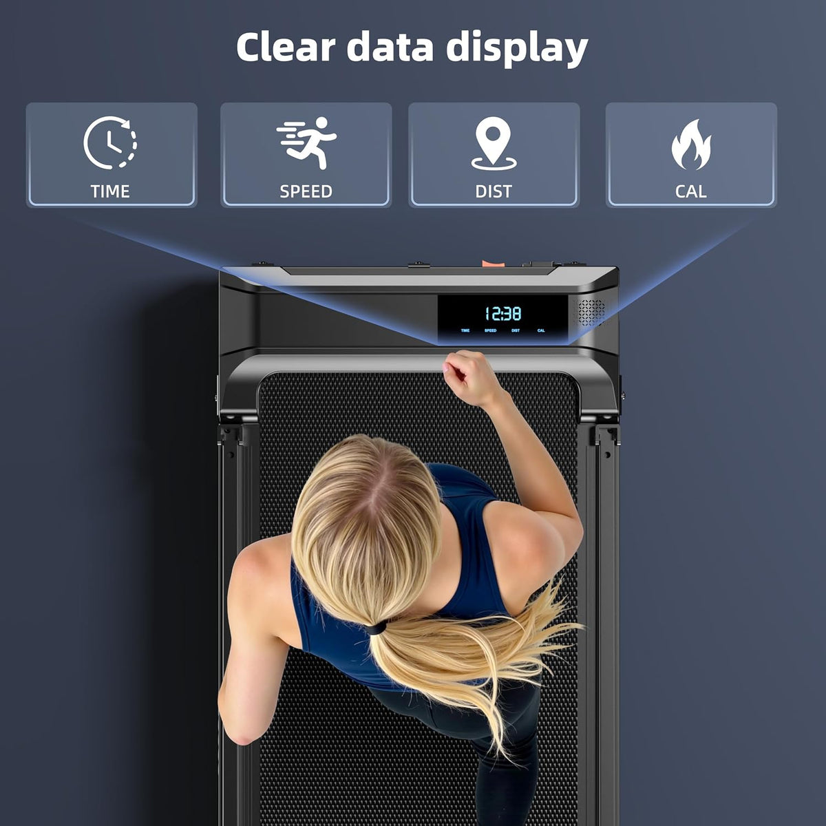 Ulfario LF-X2DF Walking Treadmill – Deep Black – product detail