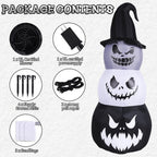 GIFTFIND 10091 7.6-Foot Halloween Pumpkin & Ghost Inflatable – Stacked Pumpkins – product detail