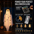 CRILARY Hlwn-ghost-01 5.9-Foot Lighted Halloween Swinging Ghost – white – product detail