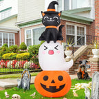 COMIN 69621 6-Foot Halloween Pumpkin & Ghost & Cat Inflatable – Multicolor – product detail