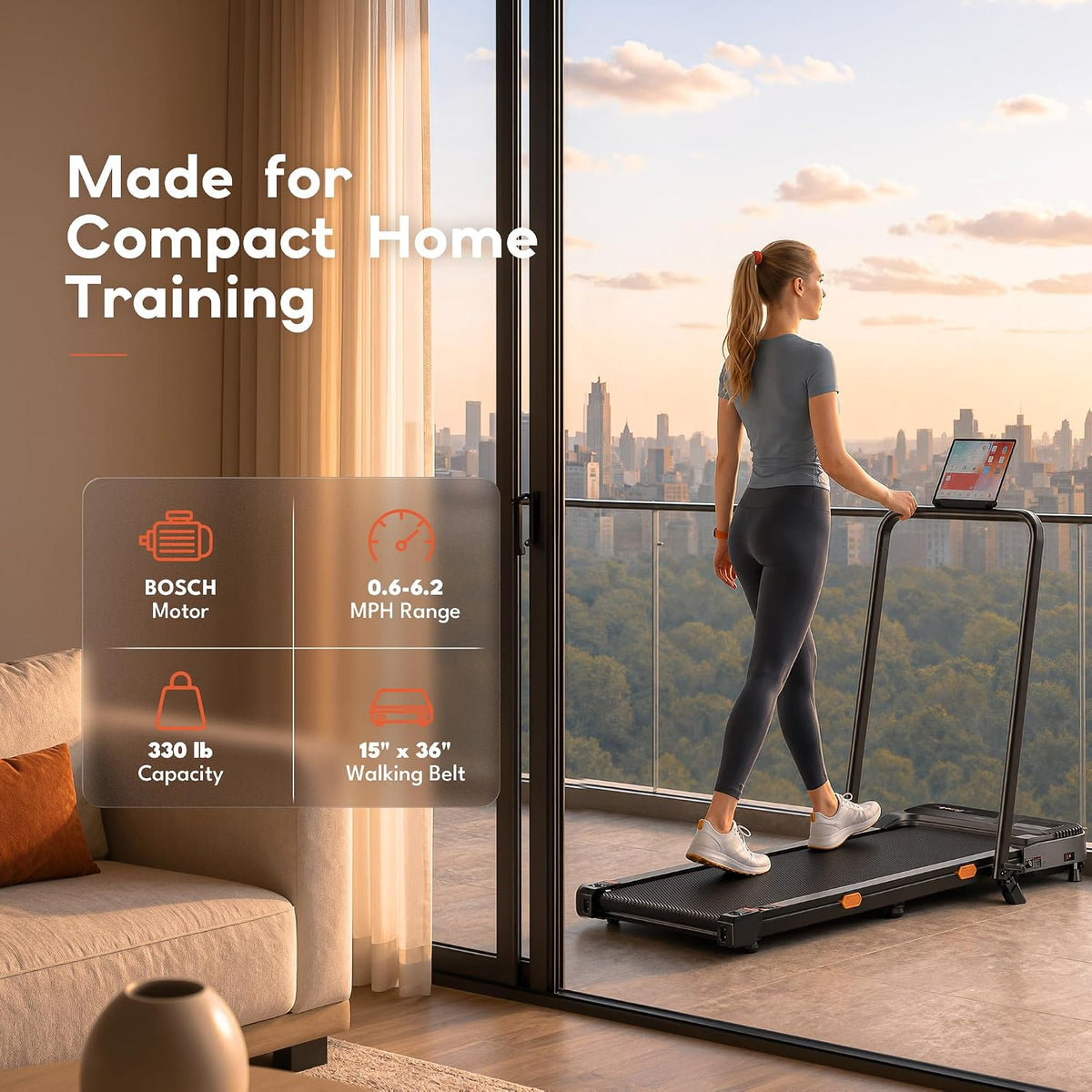 CYBERGOING T12 Walking Treadmill – Black – product detail