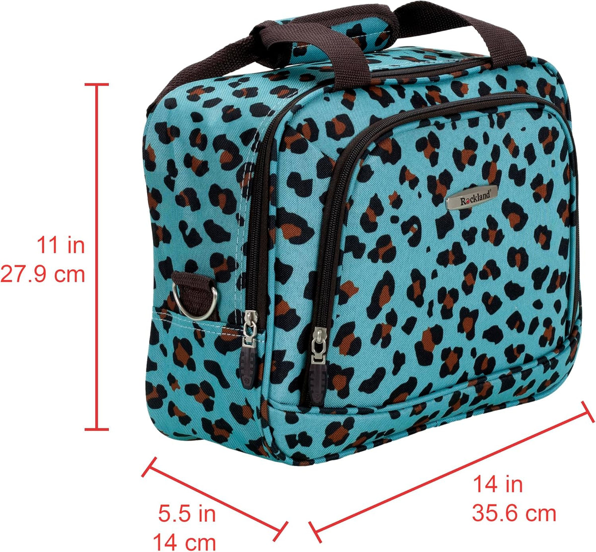 Rockland F102-BLUELEOPARD Softside Luggage Set – 2 Piece (19"/14" Tote), Blue Leopard – Blue Leopard / 2 Piece (19"/14" Tote) – product detail