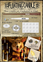 JMTONE MagicCandles002 20-Pack Indoor Floating LED Candles with Wand Remote – Warm White Hanging Candles – product detail