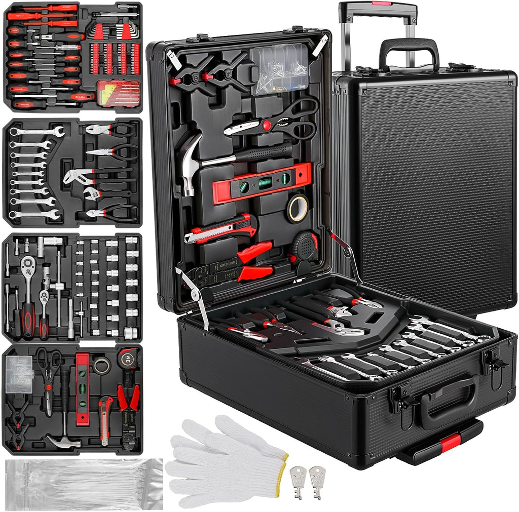 TLGREEN 799-Piece Mechanic Tool Set with Rolling Tool Box, Black · 1
