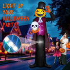 zukakii QM-WS-002 12-Foot Halloween Pumpkin & Ghost & Vampire Inflatable – black – product detail