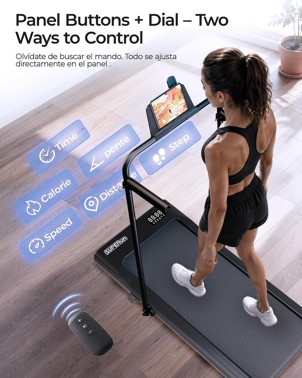 Superun BA09-F4 Walking Treadmill – True Black – product detail