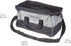 Amazon Basics Tool Bag with Shoulder Strap, Small or Large, Black & Gray