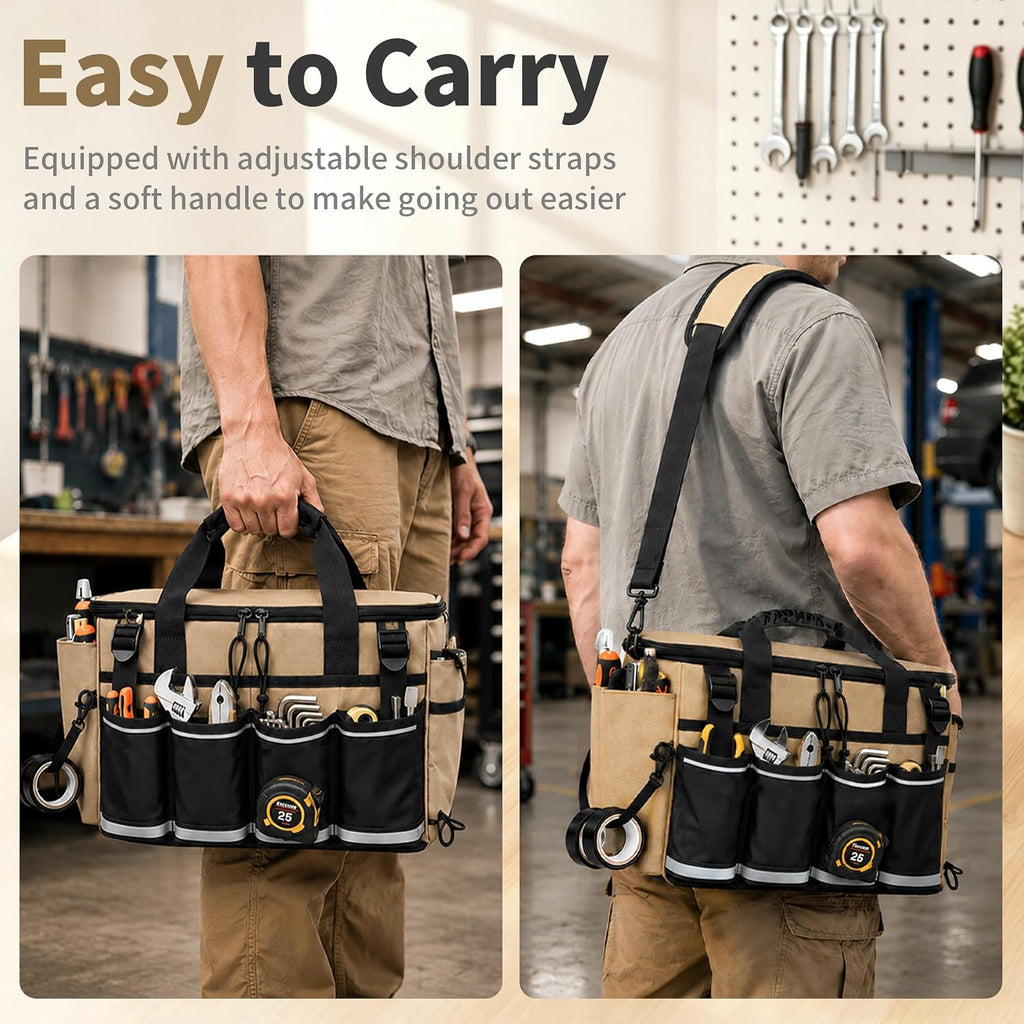 Wigojoy 250612 Wide-Mouth Tool Bag – Khaki – product detail
