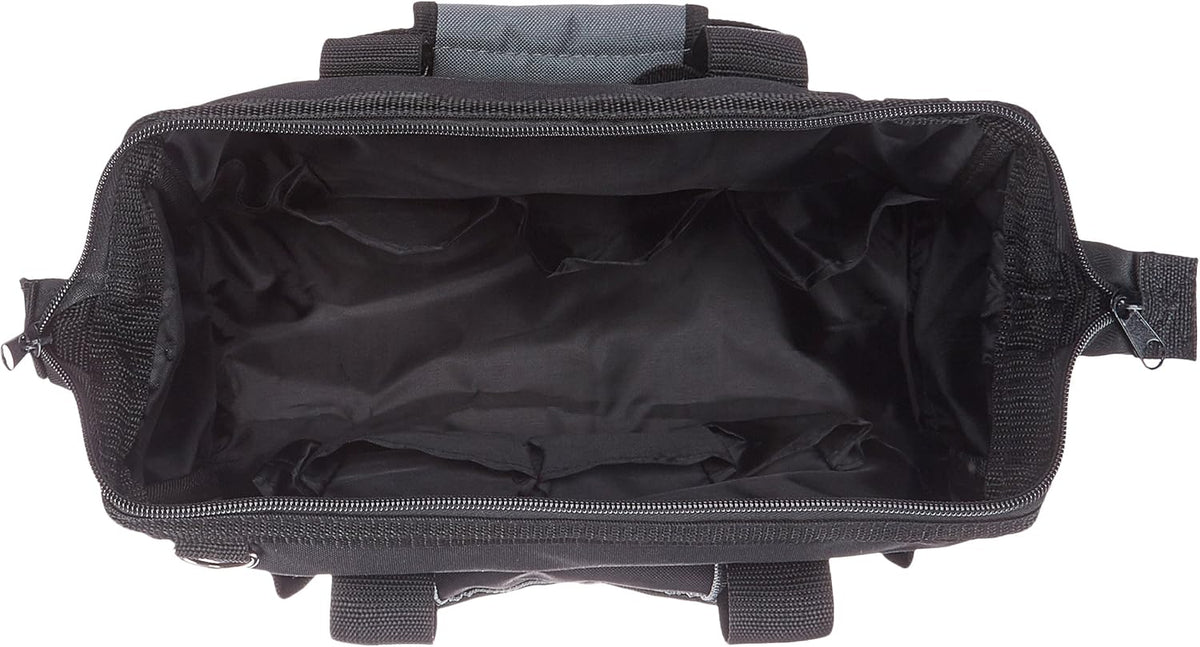 Amazon Basics TB001 12-Inch 16-Pocket Tool Bag – Small Standard Bag, Black & Gray – Small Standard Bag / Black & Gray – product detail