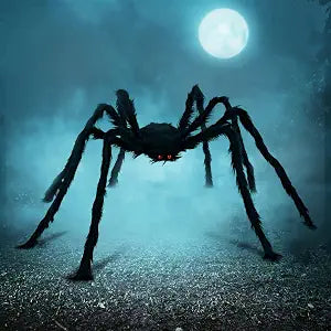 JOYIN SC-SP01 Adjustable-Leg Halloween Spider Decoration – Black
