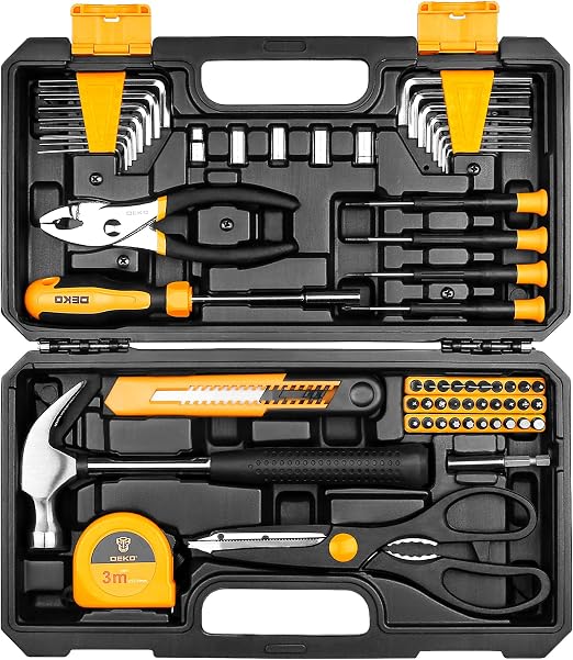 DEKOPRO DKMT62 62-Piece Household Hand Tool Kit