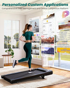 DeerRun Under-Desk Walking Treadmill – Matte Black – product detail