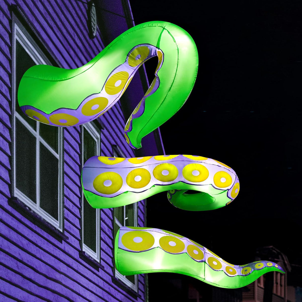 Joiedomi 3-Piece LED Halloween Octopus Tentacle Inflatable Set
