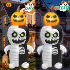 SHDEJTG 5-Foot Halloween Pumpkin & Zombie Inflatable – WHITE – product detail