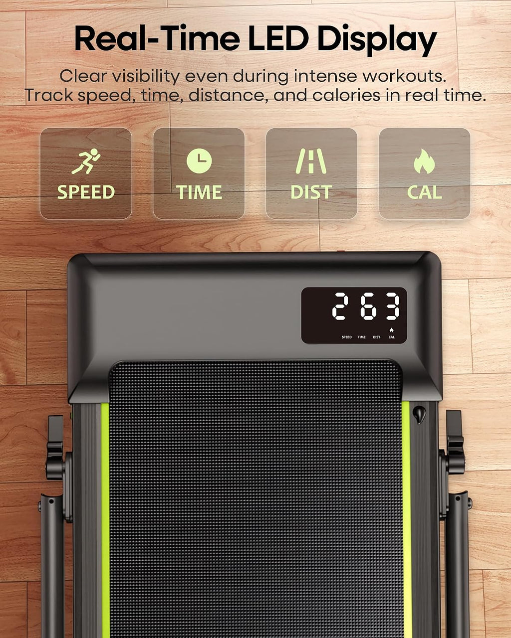 HADMAX H100 Walking Treadmill – Chartreuse – product detail