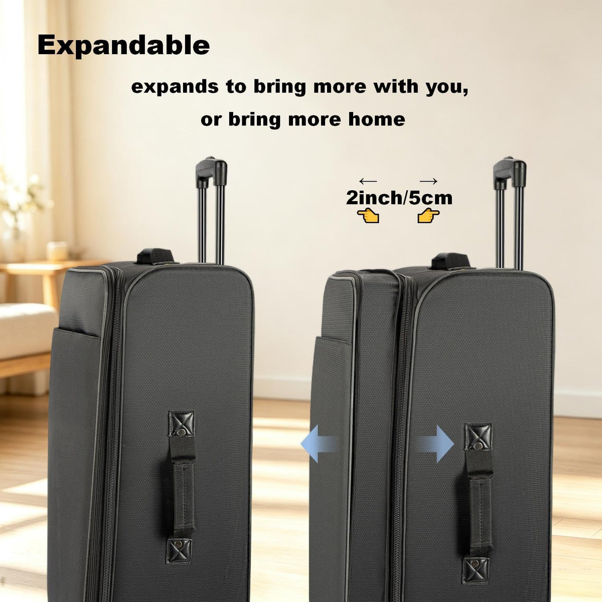 LeapVerse 28INCH-BLACK Suitcase – 28INCH, Black – product detail