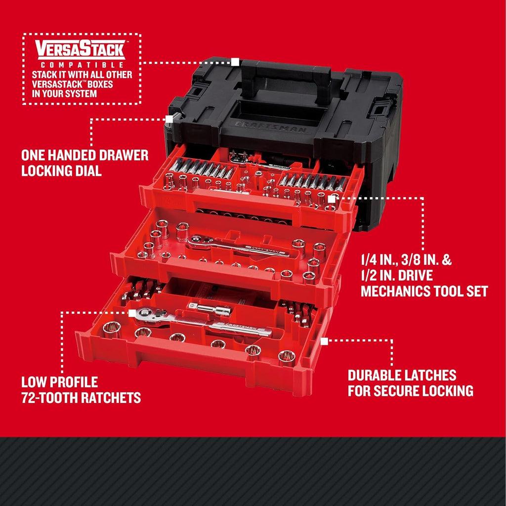 CRAFTSMAN CMMT45306 230-Piece VERSASTACK Mechanics Tool Set – Multicolor – product detail