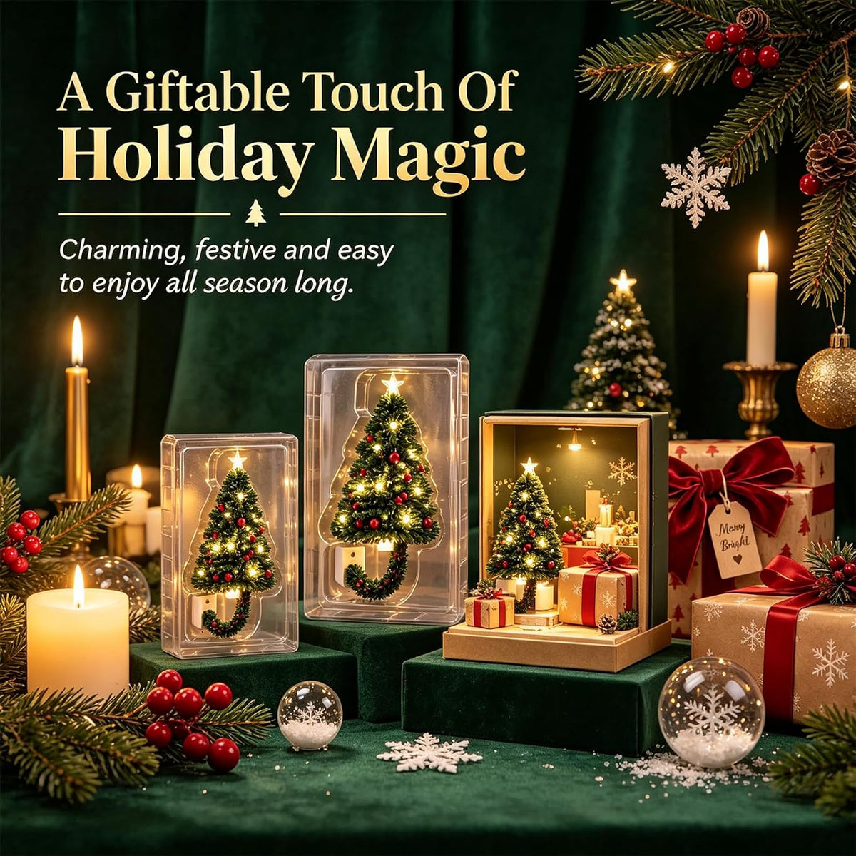 Christmas Tree Ceiling Projector Night Light, Plug and Play HD Christmas Projector · 4