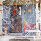 ZPISF MAX-002 Stretchable Halloween Spider Web with 150 Decorative Spiders – Extra Large, White – Extra Large / White – product detail