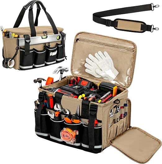 Wigojoy 250612 Wide-Mouth Tool Bag – Khaki