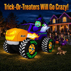 zukakii QM-WS-033 8-Foot Halloween Monster Truck & Pumpkin Inflatable – Purple – product detail