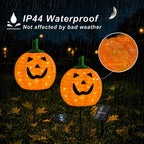 DAYLIGHTIR 2-Pack Solar Pumpkin Stake Lights – Orange – product detail