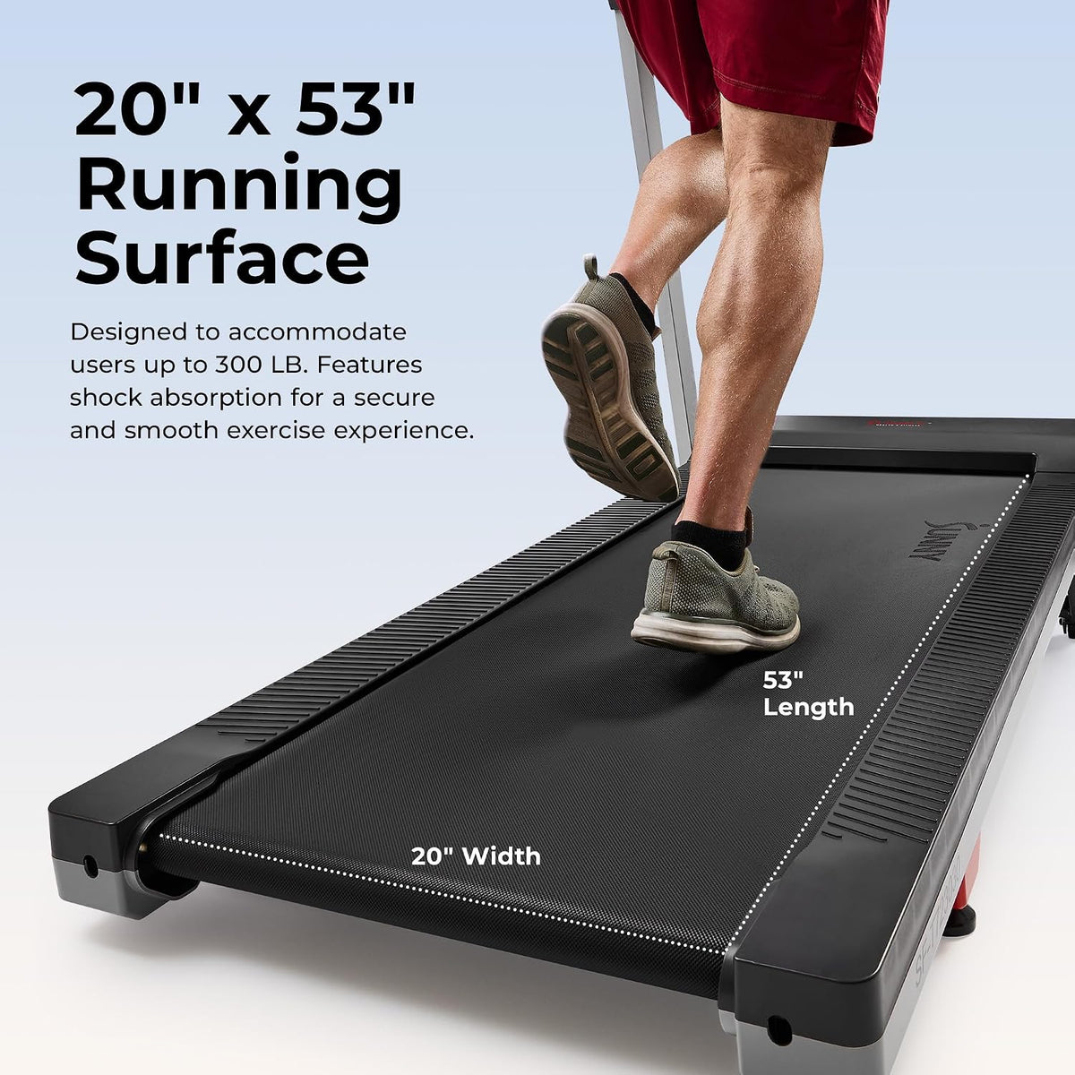 Sunny Health & Fitness SF-T723030 Walking Treadmill – Gray – product detail
