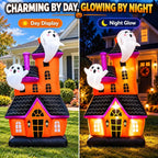 Bajree 6-Foot Halloween Haunted House & Ghosts Inflatable – Multicolor – product detail
