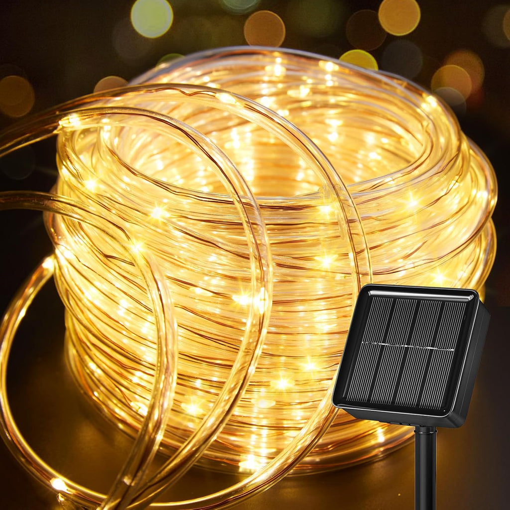 Brightown Solar Rope Lights, Warm White, 39 ft