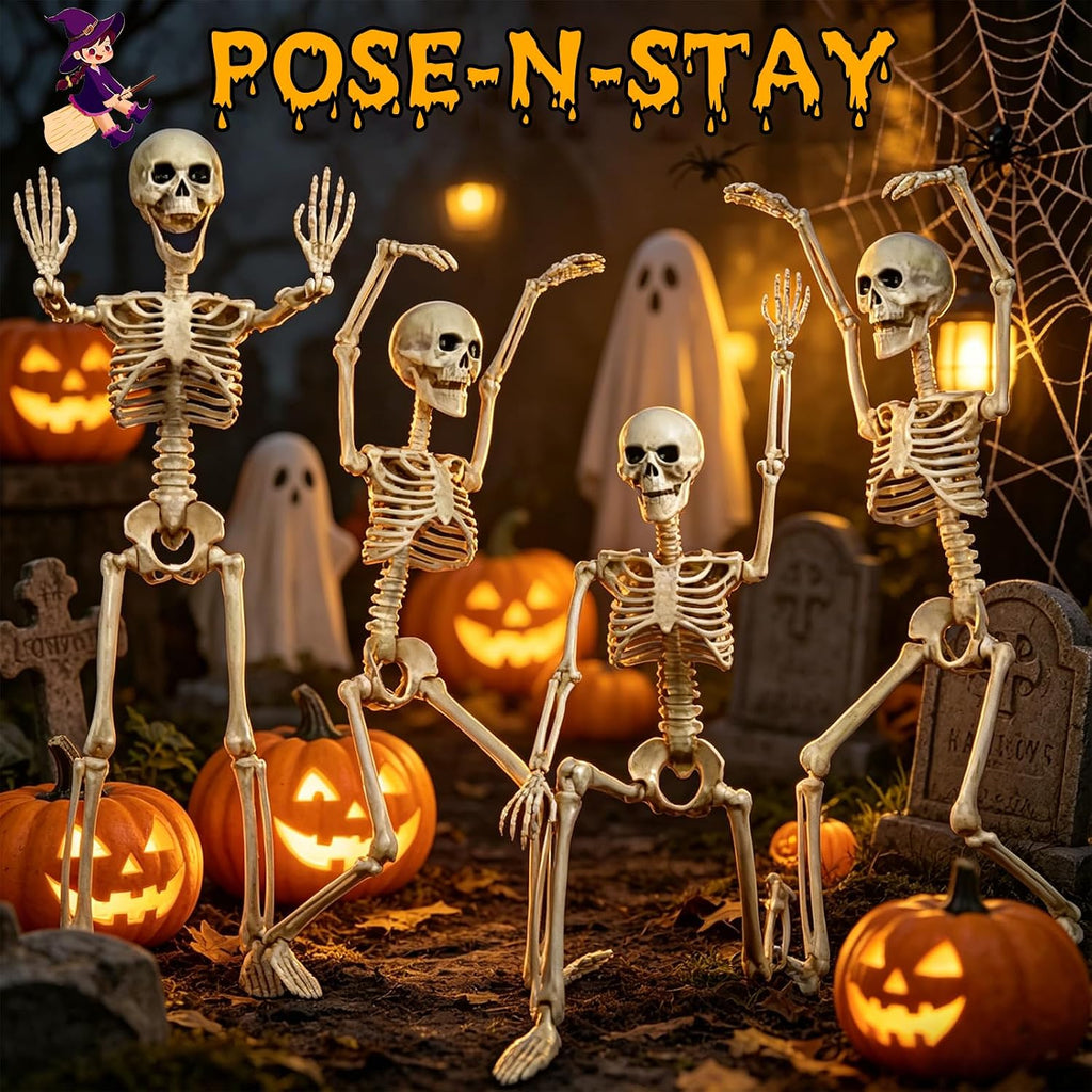 wymulot 2-Pack 40-Inch Posable Halloween Skeletons – 2 Pack 40 Inches Halloween Skeleton – product detail