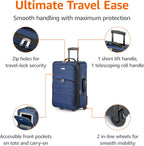Amazon Basics Softside Luggage Set, 23-Inch Suitcase & 15-Inch Tote