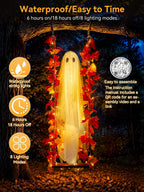 AYGXU SG-1 Lighted Halloween Ghost with Maple Leaf Swing – swing ghost – product detail