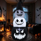 GIFTFIND 10091 7.6-Foot Halloween Pumpkin & Ghost Inflatable – Stacked Pumpkins – product detail