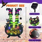 FLAGMESAGE 01 Solar-Lighted Halloween Witch Feet Garden Flag – 12x18 Inch, Witch Feet-Multi Colored-12x18 – Witch Feet-Multi Colored-12x18 / 12x18 Inch – product detail