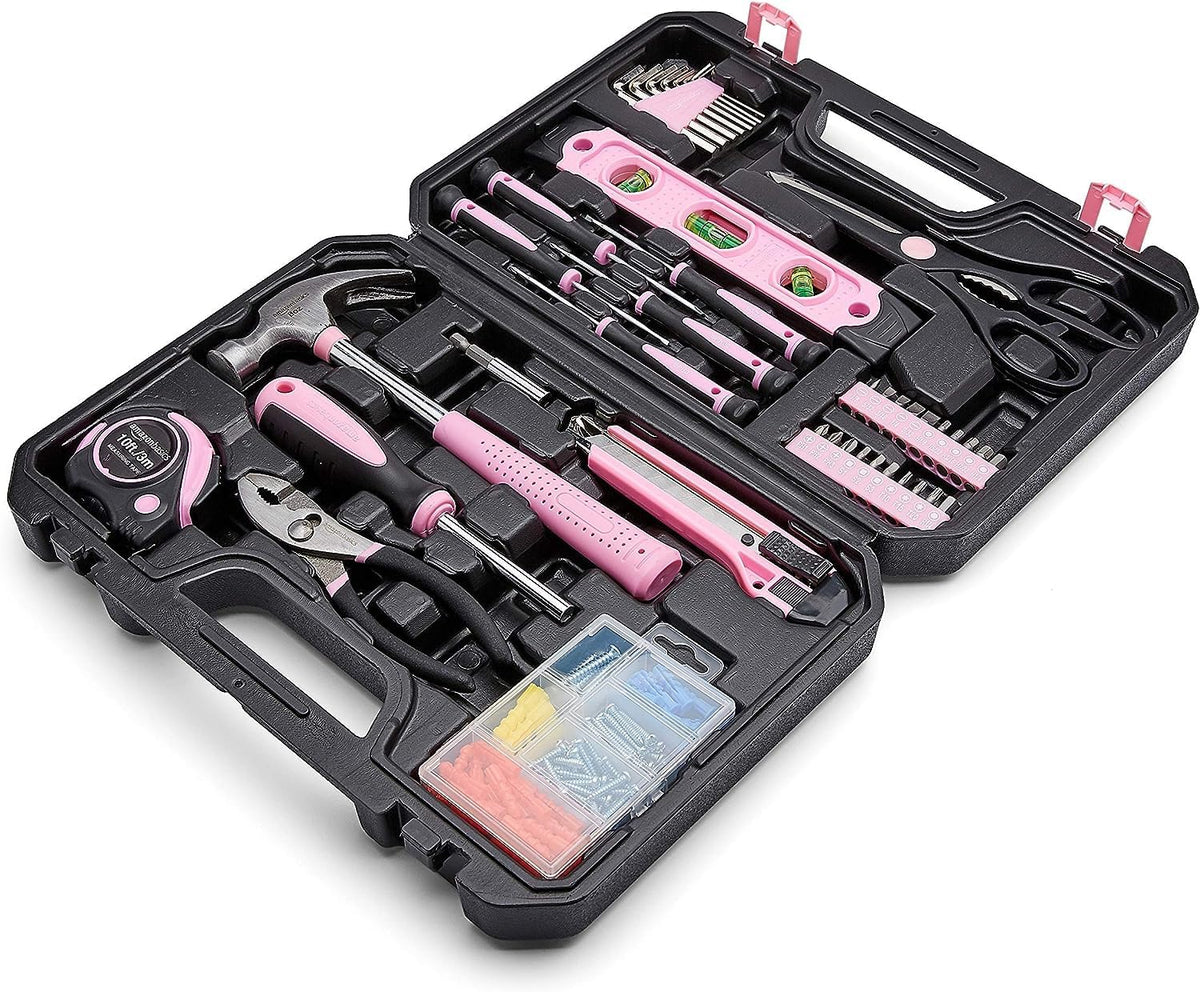 Amazon Basics 142-Piece Household Tool Kit with Storage Case