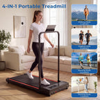 Qyraenix 930ZF Under-Desk Walking Treadmill – Red – product detail